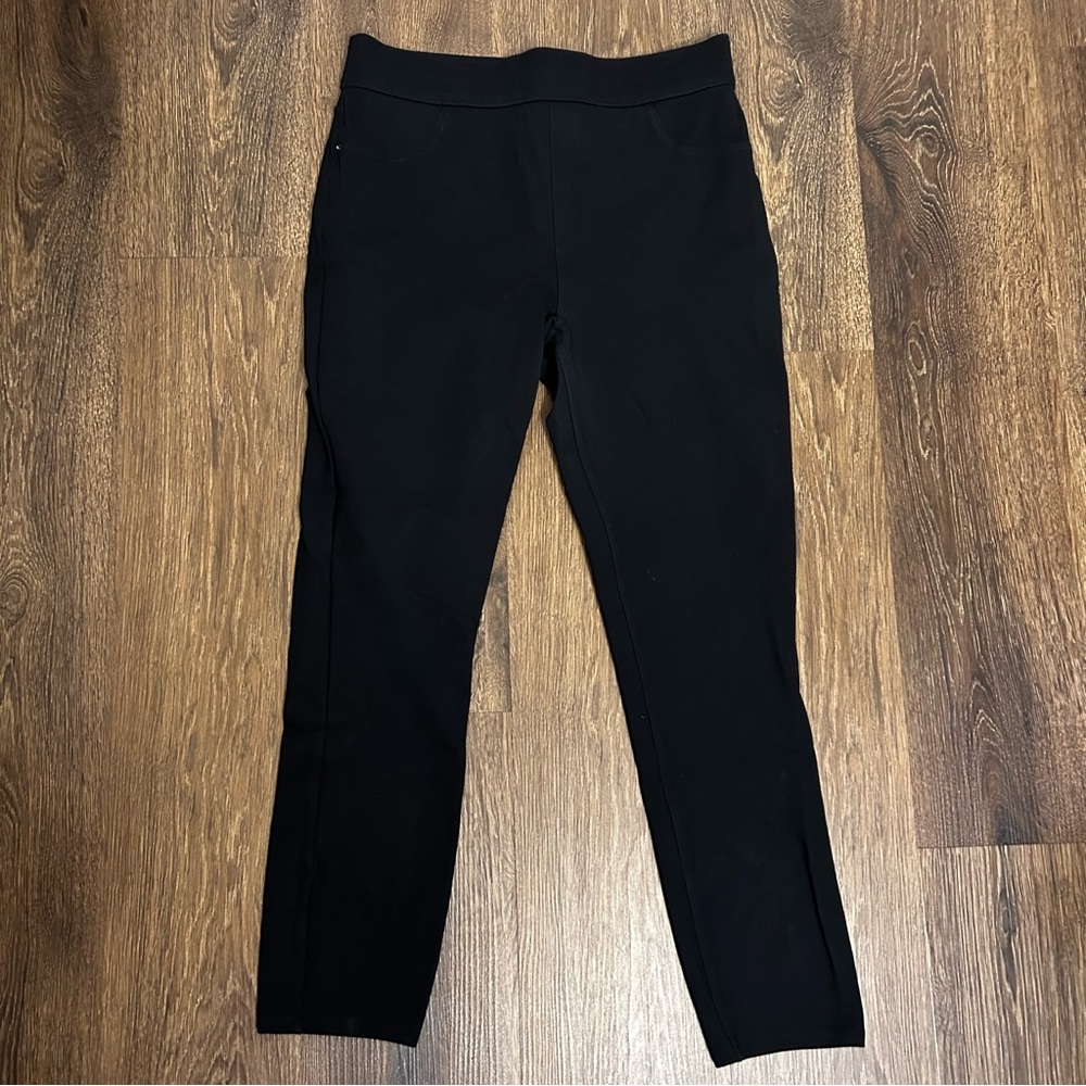 Spanx Women’s Black Skinny Pull On Pants Leggings Size Large Stretch - Picture 2 of 6